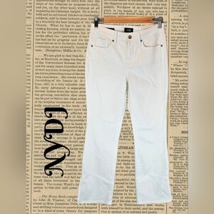 NYDJ Barbara Bootcut White Denim Jeans Sz 4 Lift & Tuck Technology Stretch